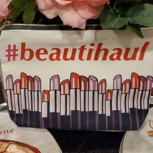 Makep hp  duo and bag that rocks filled top of line samples pretty cosmetic bag